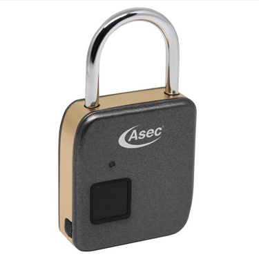 ASEC 40mm fingerprint padlock with biometric unlocking