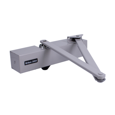 Briton 2003 Size 3 overhead door closer in silver finish