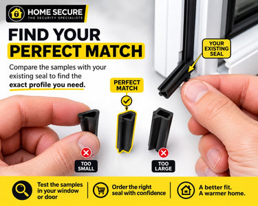 Gasket sample pack for matching replacement window and door seals