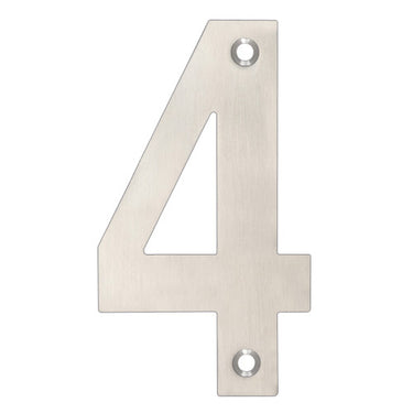 ZOO stainless steel house number 4 for modern property signage