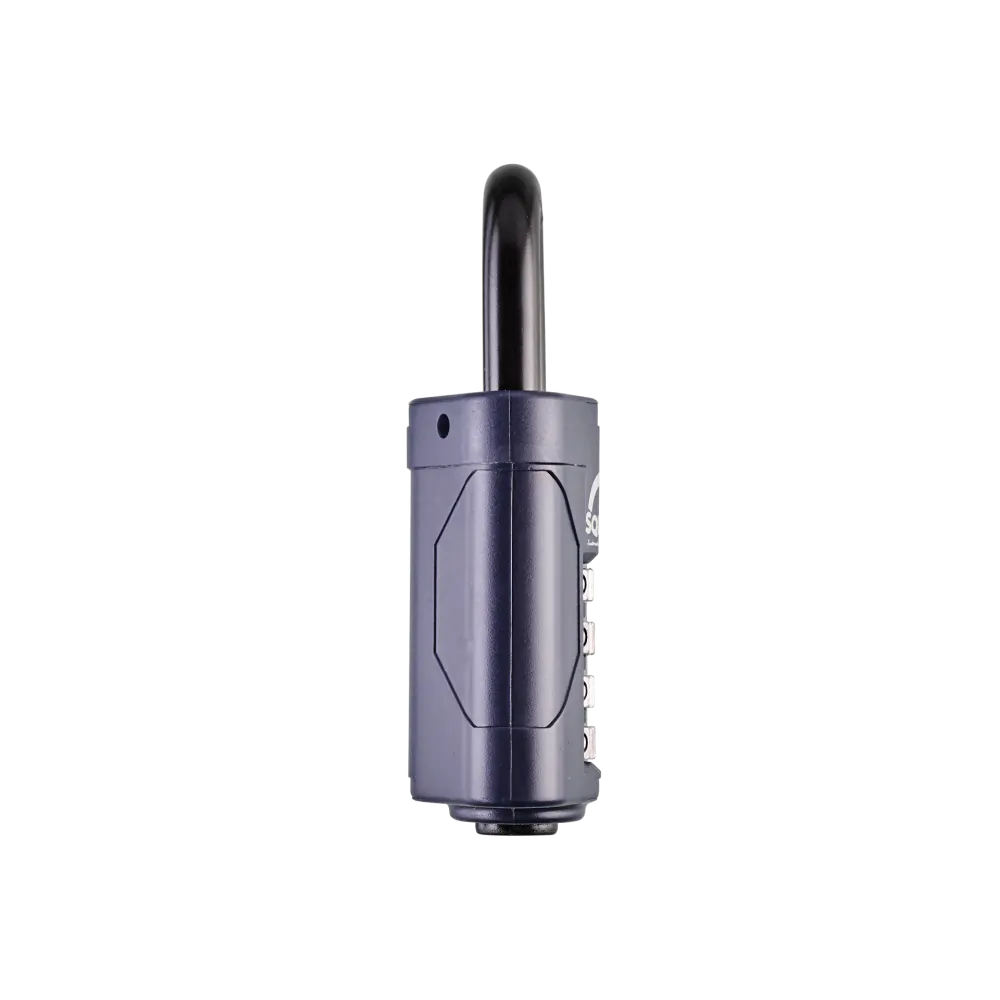 Squire CP50 50mm combination padlock side profile showing durable weather-resistant alloy body and hardened steel shackle