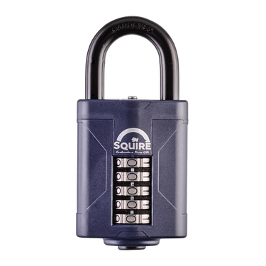 Squire CP60 60mm high-security combination padlock with robust body and recodable locking mechanism.