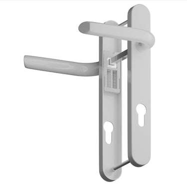 White lever lever uPVC door handle with 203mm fixing centres