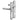 Silver lever lever uPVC door handle with 215mm fixing centres