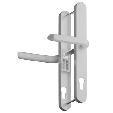 White lever lever uPVC door handle with 240mm fixing centres