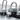 Group view of Yale 40mm laminated steel long shackle padlocks for versatile locking applications.