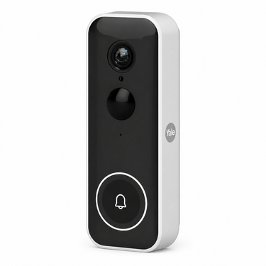 Yale smart video door bell on a white background