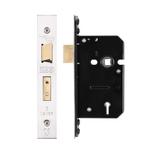ZOO 5L Sash Lock - 64mm with Forend & Strike - ZUKS564SS