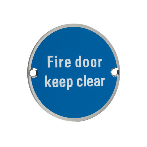 ZOO Fire Door Keep Clear Sign 76mm