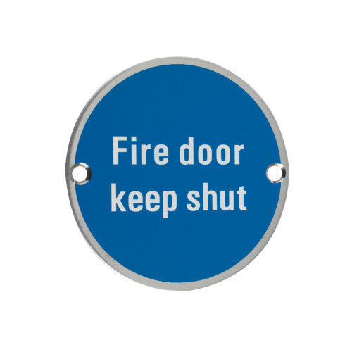 ZOO Fire Door Keep Shut Sign 76mm
