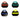 A collection of Avocet ABS key fobs in various colors including red, green, blue, and yellow.
