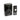 A black wireless plug-in door chime with a polished finish and chrome effect trim, including a round door bell button.