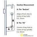 Lockmaster Hook Door Lock Centre Case Gearbox