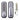 Digital push button door key pad lock with a keypad and a lever, primarily in silver color.