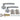 A set of internal door handles with satin and polished stainless steel finish, including two levers, spindle, hinges, and a latch.