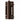 Brown surface-mounted window or door security lock with two visible screw heads and an accompanying strike plate, featuring multiple mounting holes