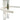 A white UPVC door handle set with a spindle and screws, featuring a lever design and suitable for uPVC and aluminium doors.