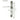 White UPVC door handles Lever Lever D73 with 92mm backset, featuring straight lever handles and keyholes on both backplates.