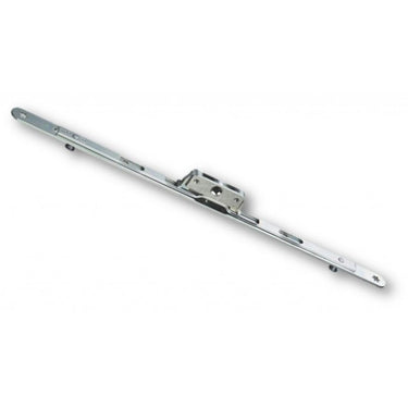 A silver-colored metal window lock mechanism designed for use with UPVC windows.