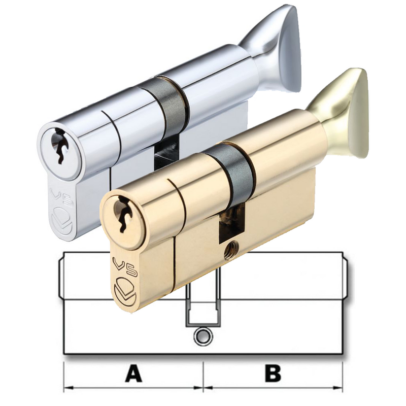 Thumb Turn Euro Cylinder Lock Door Barrel V5