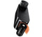 Black ink bottle with cap on a white background