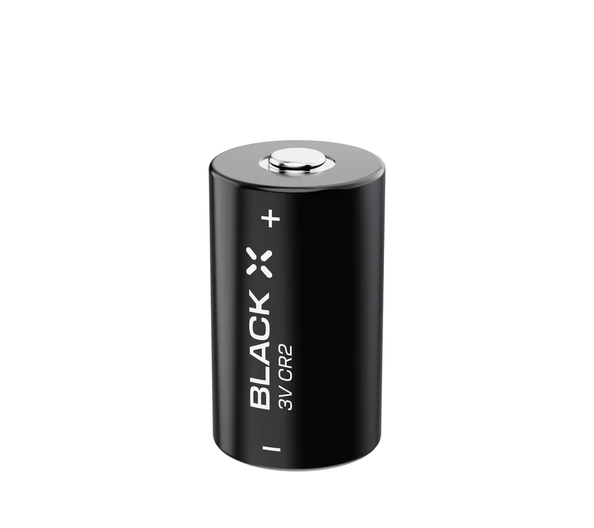 Black battery with 'BLACK+' branding on a white background
