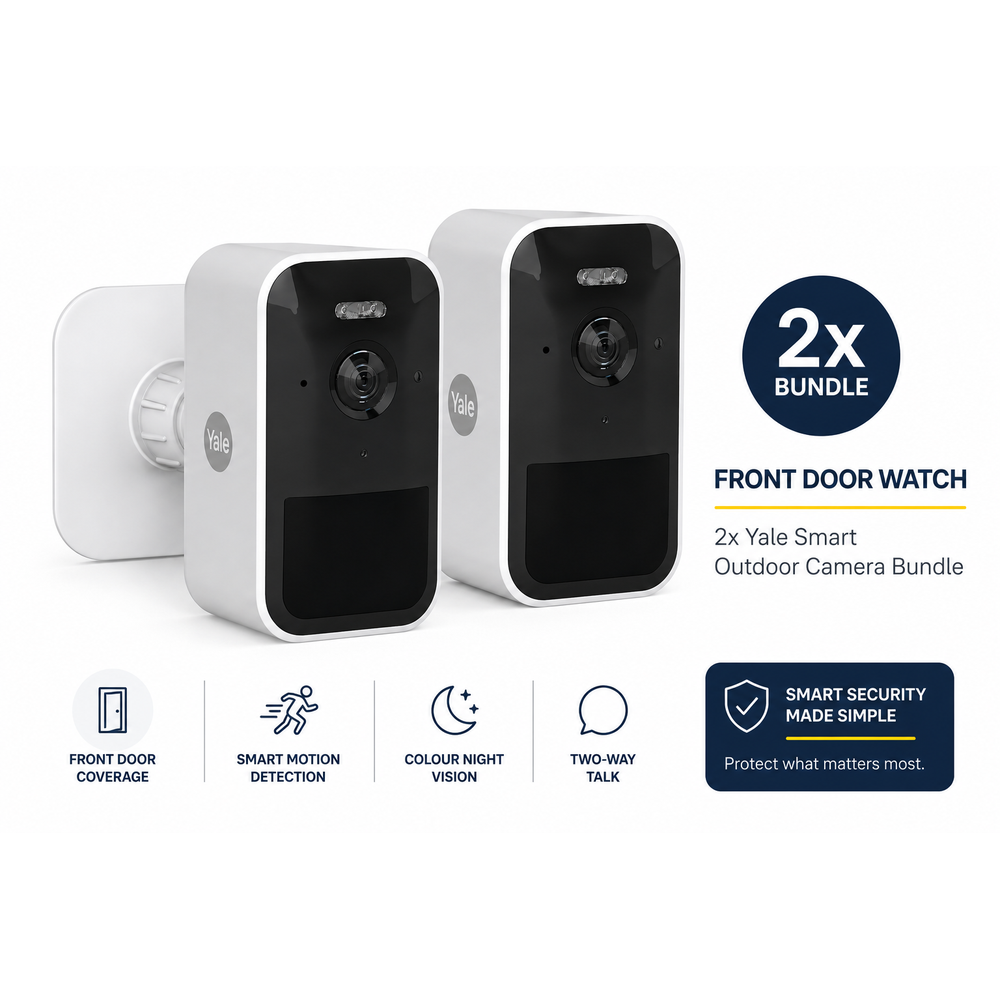 Front Door Watch – 2x Yale Smart Outdoor Camera Bundle
