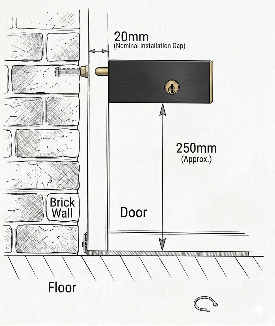 Garage Door Bolt Locks – For Up & Over & Sectional Doors – Keyed Alike Pair with 3 Keys