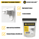 Home Secure™ Door Lever Locks. Self Adhesive Door Safety Locks (2 Pack)