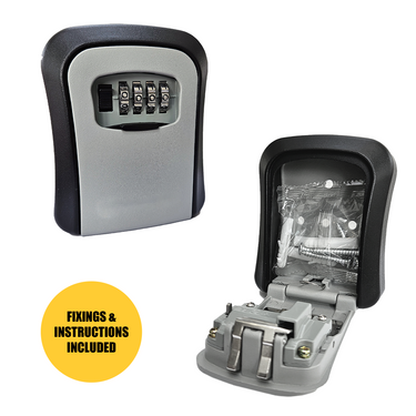 Outdoor Key Safe | Weatherproof Wall-Mounted Combination Key Lock Box