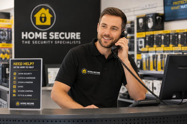 Home Secure Shop team member preparing customer orders