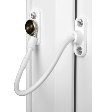 Jackloc Perma permanent window restrictor in white