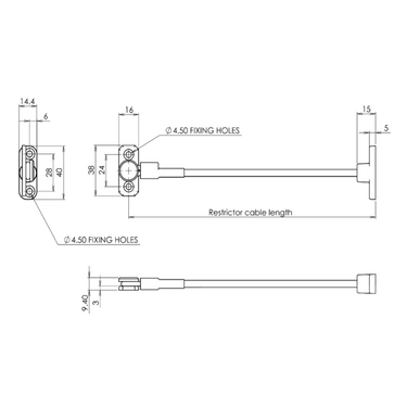 Jackloc Perma permanent swivel window restrictor dimensions and fitting guide