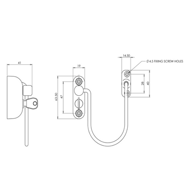 Jackloc Pro-5 lockable cable window restrictor dimensions and fitting guide