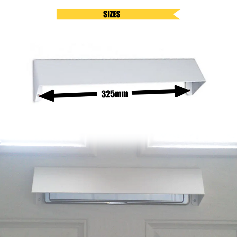 Letterbox Cowl Visor Guard Extra Security Cover - White