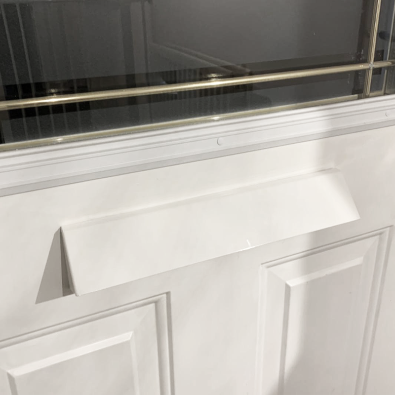 Letterbox Cowl Visor Guard Extra Security Cover - White