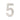 ZOO stainless steel house number 5 for exterior door or wall mounting
