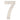 ZOO stainless steel house number 7 for front doors and walls