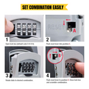 Step-by-step guide for setting the combination on a lock box