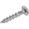 Metal screw on a white background for uPVC windows