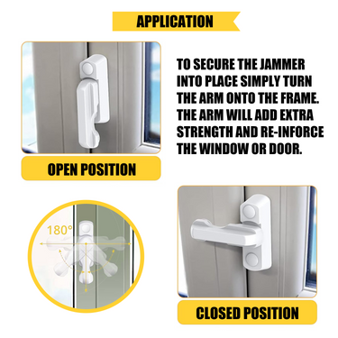 Application instructions for Home Secure window/door sash jammer