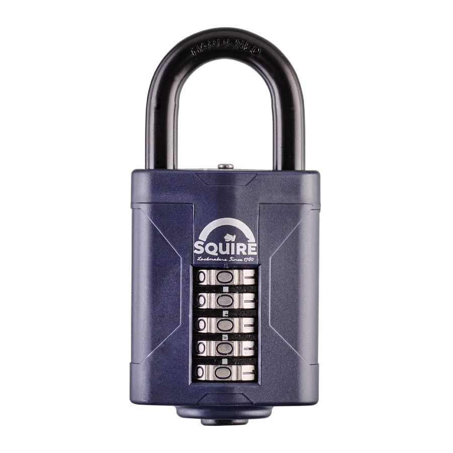 Squire CP60 60mm high-security combination padlock with robust body and recodable locking mechanism.