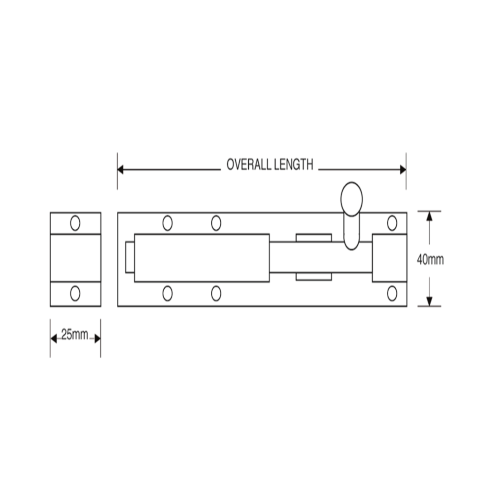 Tower AS Black 200mm Bolt