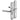 Silver lever lever uPVC door handle with 215mm fixing centres
