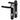Black lever lever uPVC door handle with 122mm fixing centres