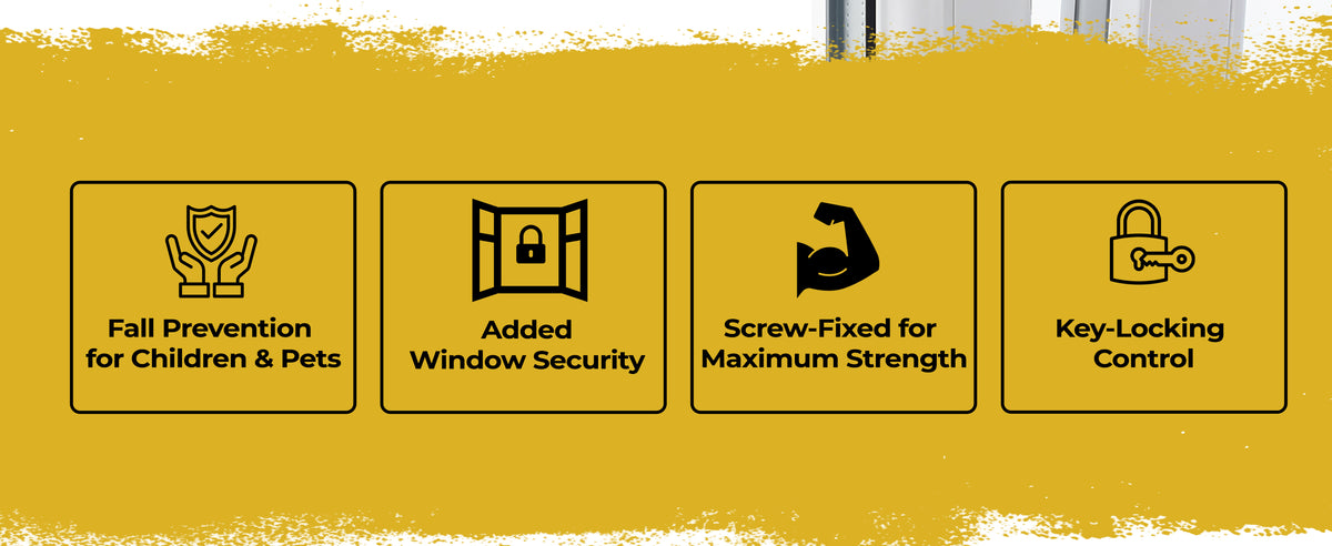 Window cable restrictor lock features and safety benefits