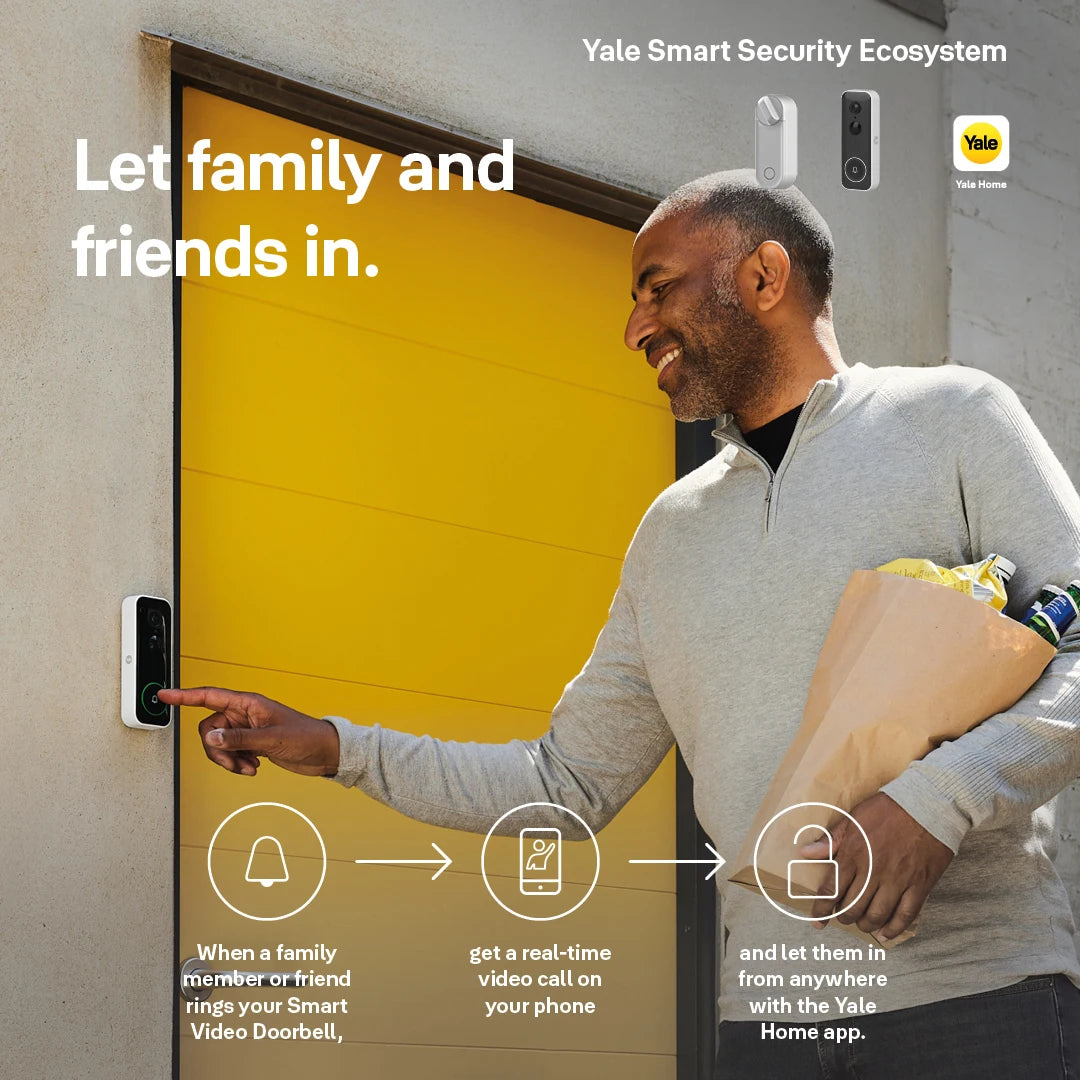 Yale Smart Security ecosystem featuring Yale Smart Video Doorbell and connected home devices