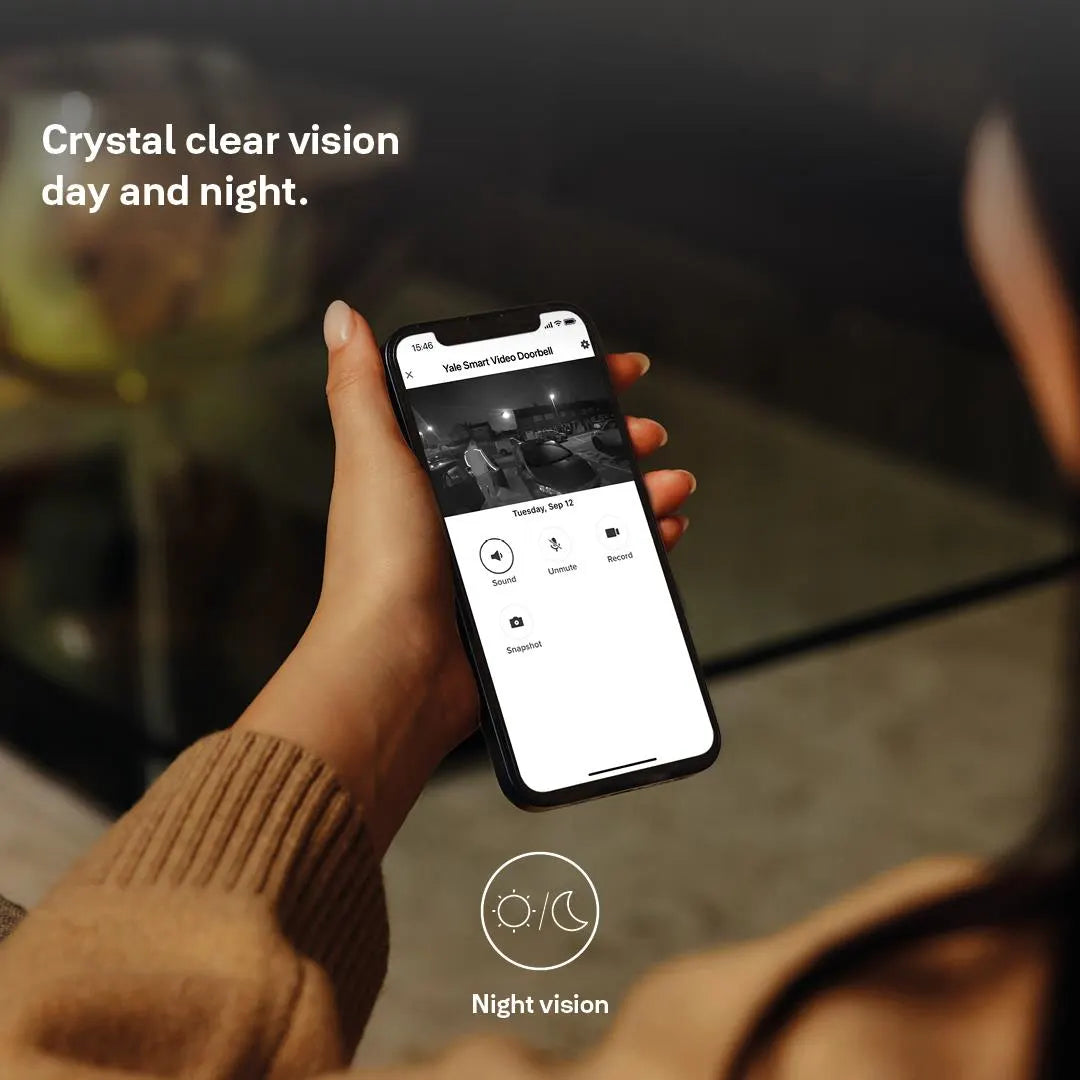 Yale Smart Video Doorbell sending instant phone and wireless chime notifications