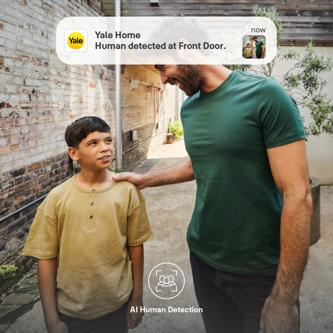 Yale Smart Video Doorbell AI human detection notification at front door