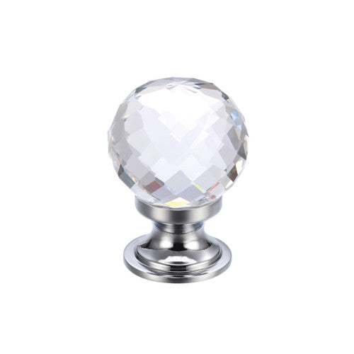 ZOO Glass Ball Cabinet Knob Facetted 25mm